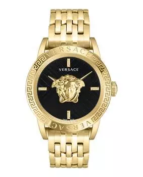 Часы V-Code Versace, цвет gold/ip yellow gold/black