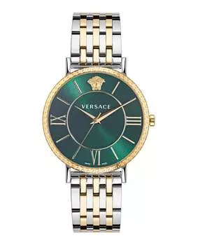 Часы V-Eternal Versace, цвет two tone/two tone/green