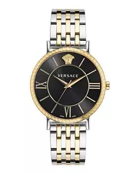 Часы V-Eternal Versace, цвет two tone/two tone/black