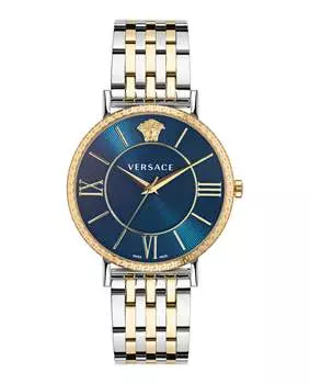 Часы V-Eternal Versace, цвет two tone/two tone/blue