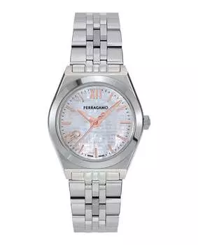 Часы Vega New Salvatore Ferragamo, цвет silver/stainless steel/white