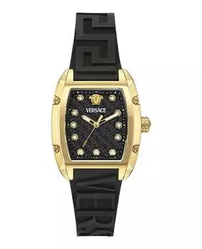 Часы Versace Dominus с бриллиантами, черный/золотой/черный