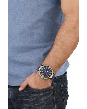 Часы Versace Greca Chrono, 45 мм, синий