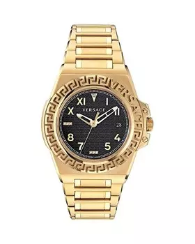 Часы Versace Greca Reaction, 44 мм, черный