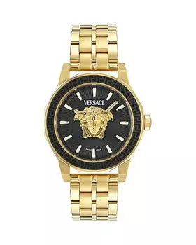 Часы Versace Medusa Deco, 43 мм, черный