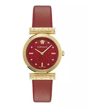 Часы Versace Regalia с бриллиантами, цвет red/ip yellow gold/red