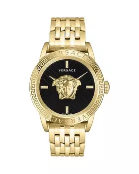Часы Versace V-Code, 43 мм, черный