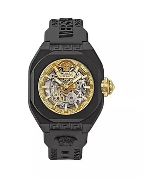 Часы Versace V-Legend Skeleton, 42 мм, золотой