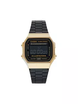 Часы Vintage A168WEGB-1BEF Casio, черный/золотой