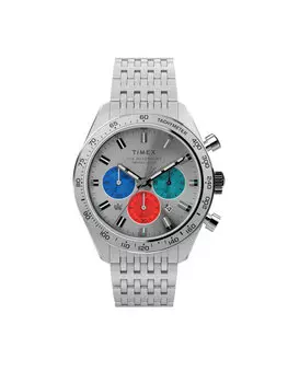 Часы Waterbury Chronograph Timex, серебро