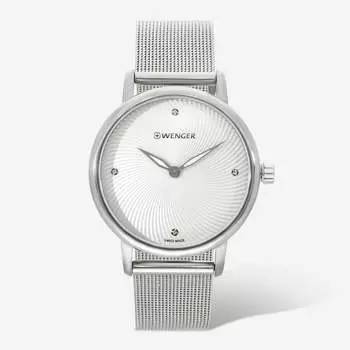 Часы Wenger Swiss Army Ladies 01.1721.107 Urban Donnissima с серебряным циферблатом 35 мм