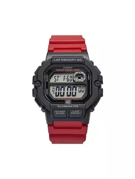 Часы WS-1400H-4AVEF Casio, красный/черный