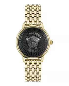 Часы женские Versace, цвет gold/ip yellow gold/black