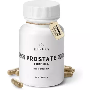 CHEERS Prostate Formula 60 капсул для поддержки мочеиспускания и простаты с селеном, витамином B6 и цинком