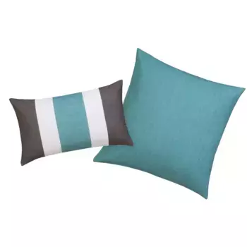 Чехлы для подушек для дома «Alba 2 шт., дышащие, легко чистятся, на молнии, чехол на подушку, материал: 100% хлопок, сертифицирован согласно STANDARD 100 от OEKO-TEX, (2 шт., 1x30/50см-1x50/50 ) Home Affaire, цвет petrol