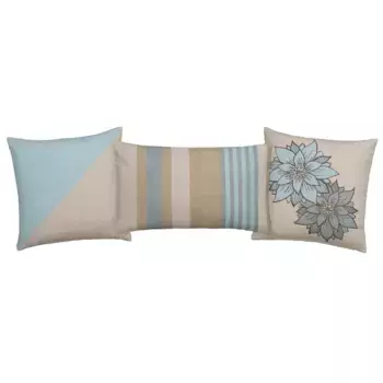 Чехлы для подушек для дома "Анни", чехол на подушку в дизайне mix & match, декоративные подушки", (3 шт., 1х 30х50 см-2х 40х40 см), чехлы без наполнителя, 3 шт Home Affaire, цвет blau