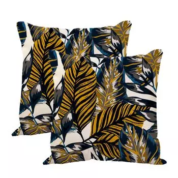 Чехлы для подушек Sqaure, 2 шт., 45 см, летние декоративные льняные чехлы для гостиной, фермерского дома, улицы, современные чехлы для дивана, дивана, стула, кровати, 17 # CANDeal