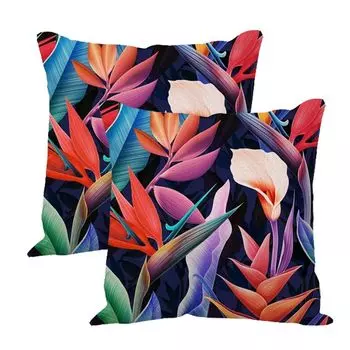 Чехлы для подушек Sqaure, упаковка из 2 шт., 45 см, летние декоративные льняные чехлы для гостиной, загородного дома, улицы, современные чехлы для дивана, дивана, стула, кровати, 2 # CANDeal