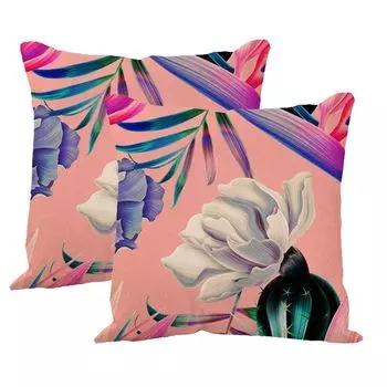 Чехлы для подушек Sqaure, упаковка из 2 шт., 45 см, летние декоративные льняные чехлы для гостиной, загородного дома, улицы, современные чехлы для дивана, дивана, стула, кровати, 6# CANDeal