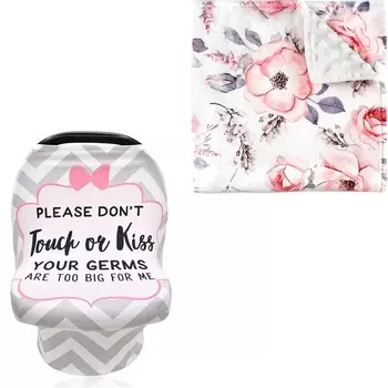 Чехлы на автомобильные сиденья для младенцев, детское одеяло для девочек, чехол для кормления младенцев, двухслойные одеяла Minky с точечной подложкой, подарок для душа SWESEN