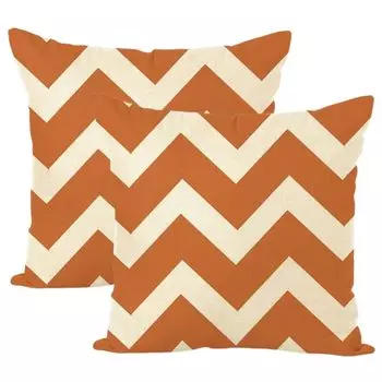 Чехлы на подушки 45 см x 45 см Набор из 2 декоративных чехлов в стиле бохо с геометрическим узором Бежевый льняной чехол для дивана, спальни, дома, патио, квадратные наволочки 19 # CANDeal