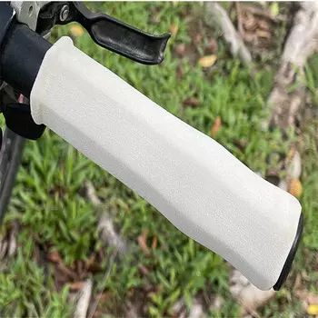 Чехлы на руль горного велосипеда LeBycle, губчатая ручка руля, подлокотник, противоскользящая ручка, универсальные аксессуары для руля скутера (белая губчатая крышка руля, 1 пара)