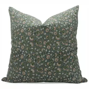 Чехол декоративный на подушку с принтом Fabdivine, зеленый