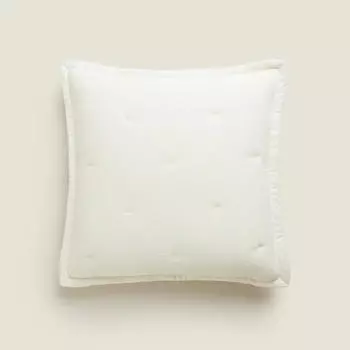 Чехол для декоративной подушки Zara Home Muslin, ванильный