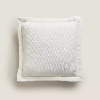Чехол для декоративной подушки Zara Home Waffle Knit, ванильный