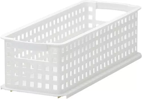 Чехол для хранения одежды Like-it MOS-22, корзина, можно использовать с комбинированной корзиной для хранения, тонкий, маленький, белый, сделано в Японии, глубина: 18,1 дюйма (46 см), идеально подходит для шкафа, металлическая стойка, Wht