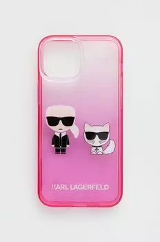 Чехол для iPhone 13 mini 5,4 дюйма KLHCP13STGKCP Karl Lagerfeld, розовый