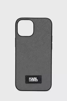 Чехол для iPhone 13 мини 5,4 дюйма Karl Lagerfeld, серебро