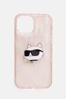 Чехол для iPhone 15/14/13 6.1 Karl Lagerfeld, розовый