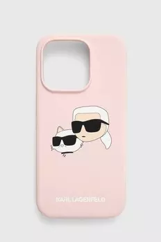 Чехол для iPhone 15 Pro 6.1 Karl Lagerfeld, розовый