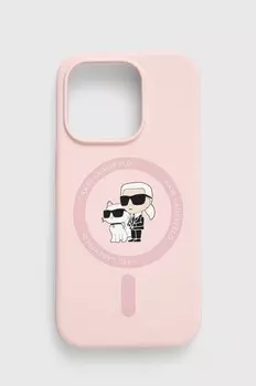 Чехол для iPhone 15 Pro 6.1 Karl Lagerfeld, розовый