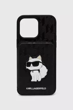 Чехол для iPhone 15 Pro Max 6,7 дюйма Karl Lagerfeld, черный