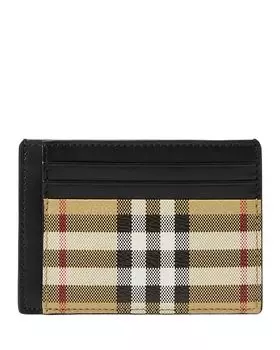 Чехол для карт Check Clip Burberry, коричневый/бежевый