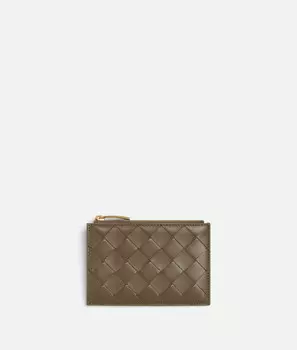 Чехол для карт Intrecciato на молнии Bottega Veneta