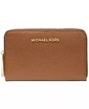 Чехол для карт Jet Set Small с застежкой-молнией Michael Kors, коричневый