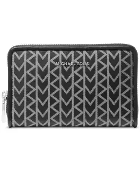 Чехол для карт Jet Set Small с застежкой-молнией Michael Kors, черный
