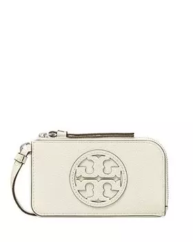 Чехол для карт Miller с молнией сверху Tory Burch, цвет White