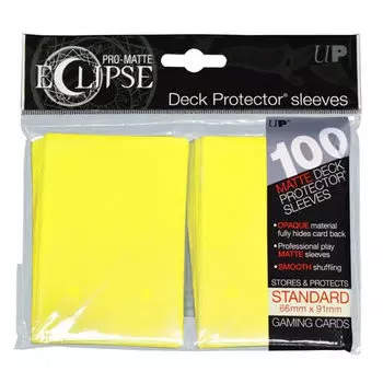 Чехол для карточек Eclipse Matte Standard Sleeves: Lemon Yellow (100) Ultra Pro
