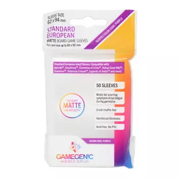 Чехол для карточек Gamegenic Matte Standard European- Sized Sleeves 62 X 94 Mm (50 Ct.) Gamegenic