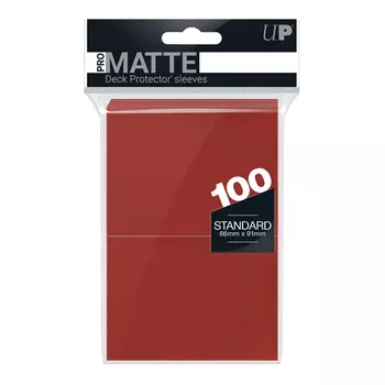 Чехол для карточек Pro-Matte Standard Sleeves: Red (100) Ultra Pro