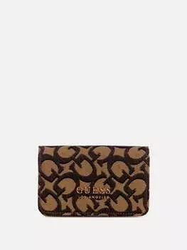 Чехол для карточек с логотипом Aurore Guess Factory, коричневый