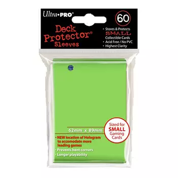 Чехол для карточек Small Lime Green Deck Protector Sleeves Ultra Pro