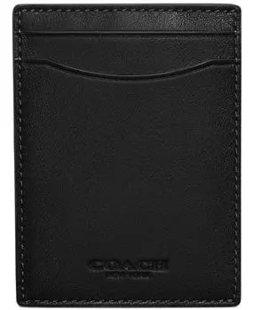 Чехол для карты с зажимом для денег COACH, черный
