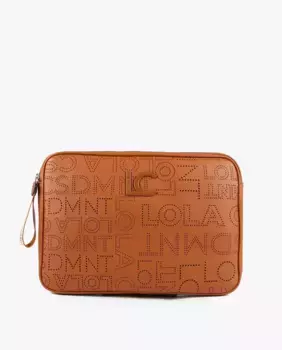Чехол для компьютера с логотипом и застежкой-молнией Lola Casademunt, коричневый