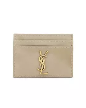 Чехол для кредитной карты Saint Laurent, цвет Soft Sage