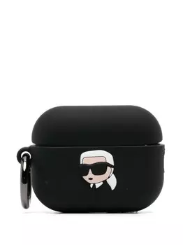Чехол для наушников Karl Lagerfeld Ikonik Airpods Pro 2, черный